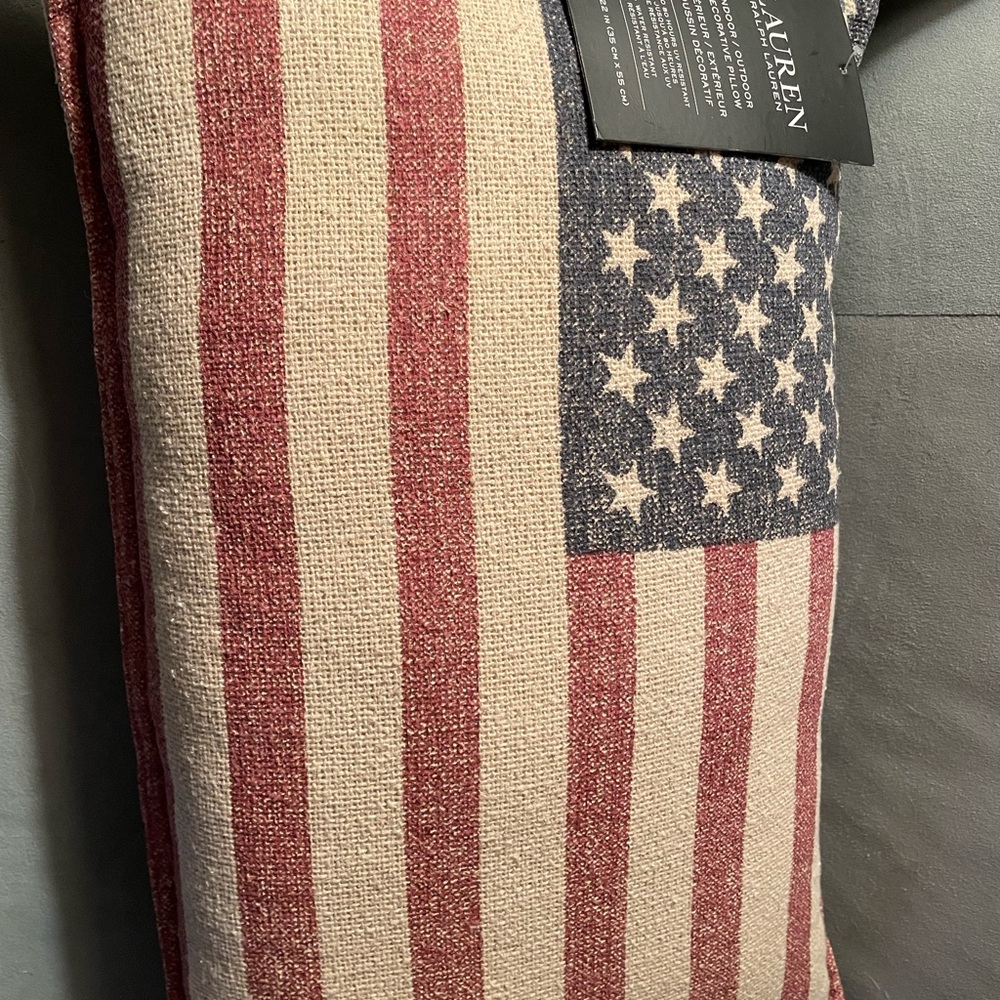 Ralph Lauren Stars and Stripes Accent Pillow - Red, Blue, Cream